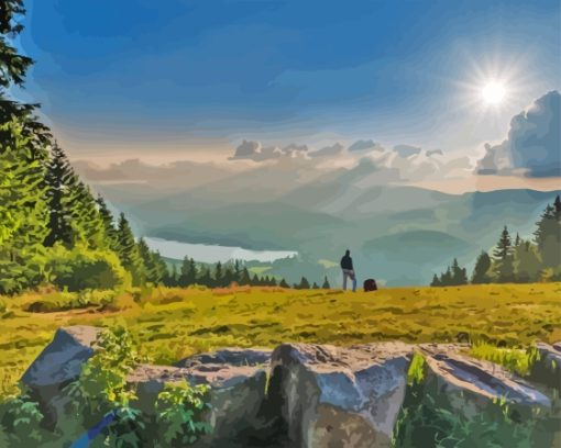 Black Forest Mountains Diamond Painting