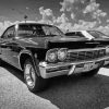 Black And White 1965 Impala Diamond Painting