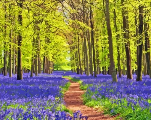 Bluebell Meadow Diamond Painting