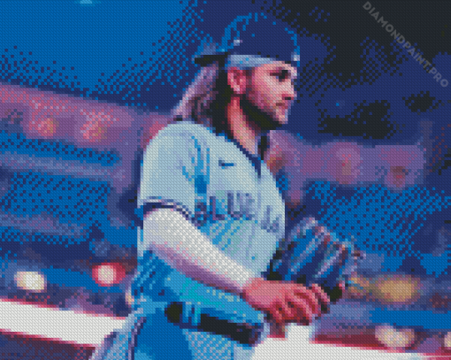 Bo Bichette Player Side Profile Diamond Painting