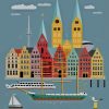 Bremen Vintage Poster Diamond Painting