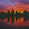 Bushy Park Sunset Silhouette Diamond Painting