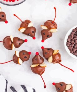 Chocolate Christmas Mice Diamond Painting