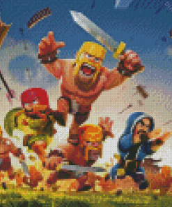 Clash Of Clans Game Diamond Painting