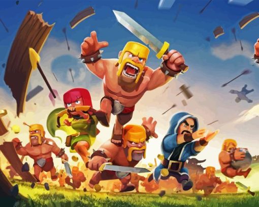 Clash Of Clans Game Diamond Painting