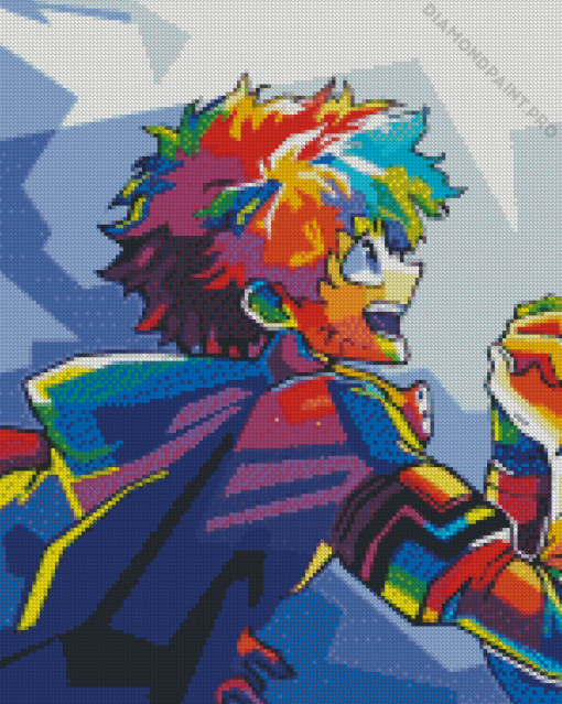 Colorful Deku Mha Diamond Painting