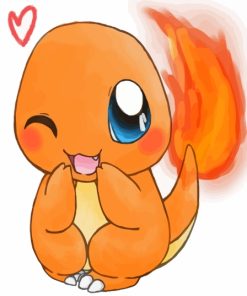 Cute Charmander Art Diamond Painting