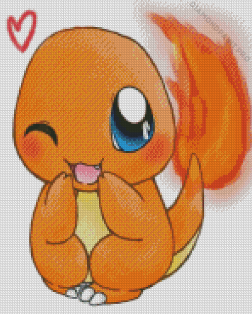 Cute Charmander Art Diamond Painting