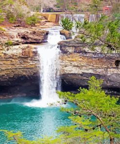 DeSoto Alabama Waterfall Landscape Diamond Painting