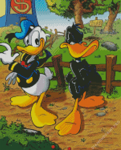 Disney Donald And Daffy Art Diamond Painting