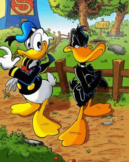 Disney Donald And Daffy Art Diamond Painting