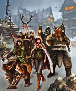 Dnd Party In Snow Diamond Painting