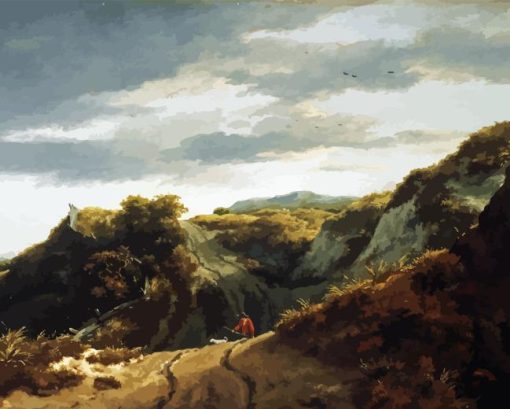 Dune Landscape By Jacob Ruisdael Diamond Painting