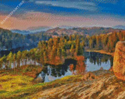 Dusk At Tarn Hows Diamond Painting