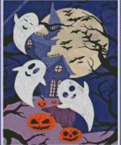 Funny Halloween Ghosts Diamond Painting