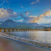 Hanalei Bay Beach In Hawaii Diamond Painting