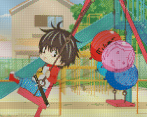 Kotaro Playing In Swing Diamond Painting