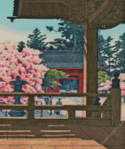 Myohon Temple Hasui Kawase Diamond Painting