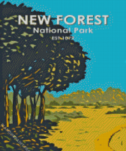 New Forest National Park Poster Diamond Painting