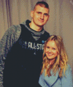 Nikola Jokic And His Wife Diamond Painting