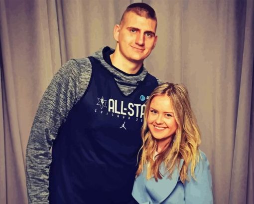 Nikola Jokic And His Wife Diamond Painting