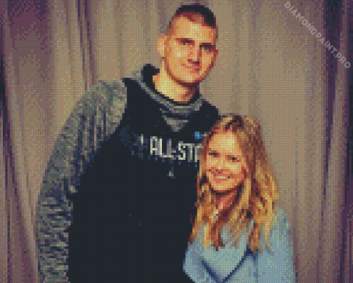 Nikola Jokic And His Wife Diamond Painting