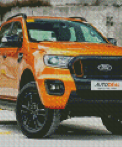 Orange Ford Ranger Diamond Painting