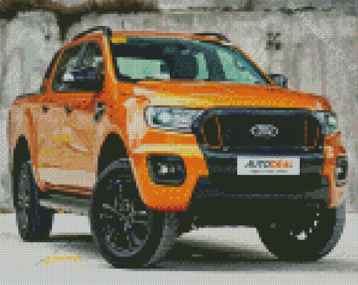 Orange Ford Ranger Diamond Painting