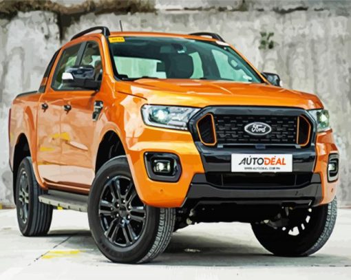 Orange Ford Ranger Diamond Painting