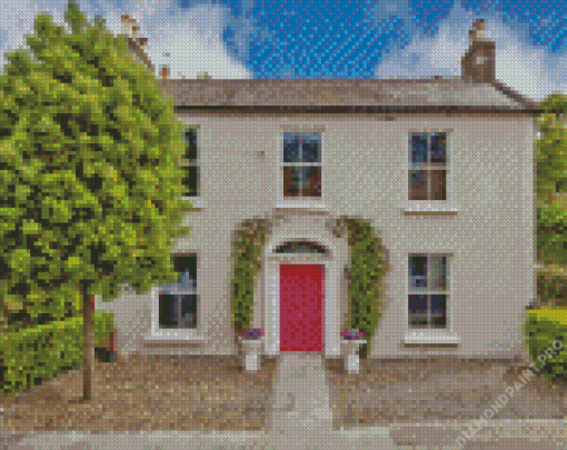 Pink Door House In Howth Diamond Painting