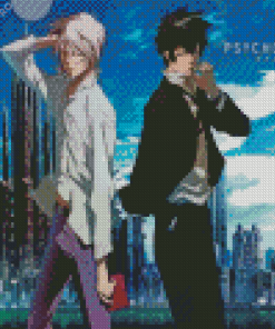 Shinya Kogami And Shougo Makishima Diamond Painting