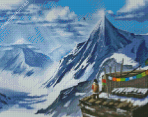 Snowy Tibet Mountains Diamond Painting