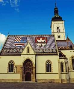 St Marks Church Zagreb Diamond Painting