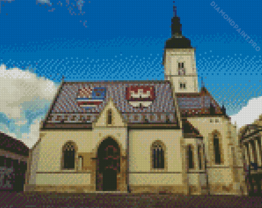 St Marks Church Zagreb Diamond Painting