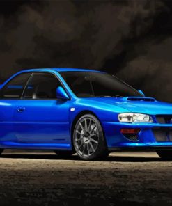 Subaru Impreza Blue Car Diamond Painting