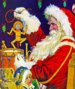 Vintage Santa Clause And Gifts Diamond Painting