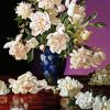 White Peonies In A Chinese Vase Diamond Painting