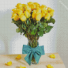 Yellow Roses In Vase Diamond Painting