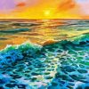 Abstract Sunset On Gulf Of Mexico Diamond Painting