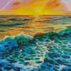 Abstract Sunset On Gulf Of Mexico Diamond Painting