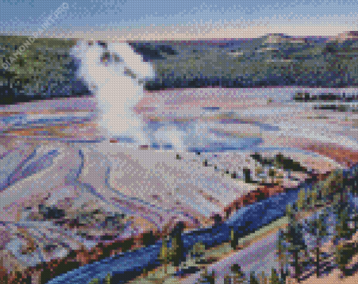 Abstract Yellowstone Geyser Diamond Painting