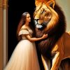 Aesthetic Lion And The Lady Diamond Painting