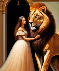 Aesthetic Lion And The Lady Diamond Painting