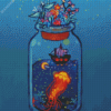 Aesthetic Ship In Bottle Diamond Painting