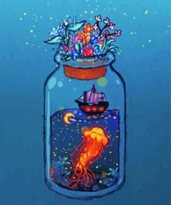 Aesthetic Ship In Bottle Diamond Painting