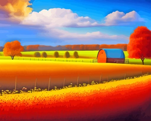 Autumn Field Diamond Painting