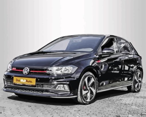 Black Vw Polo Gti Car Diamond Painting