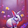 Bunny In A Rainy Day Diamond Painting