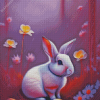 Bunny In A Rainy Day Diamond Painting