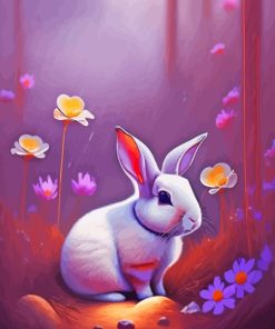 Bunny In A Rainy Day Diamond Painting